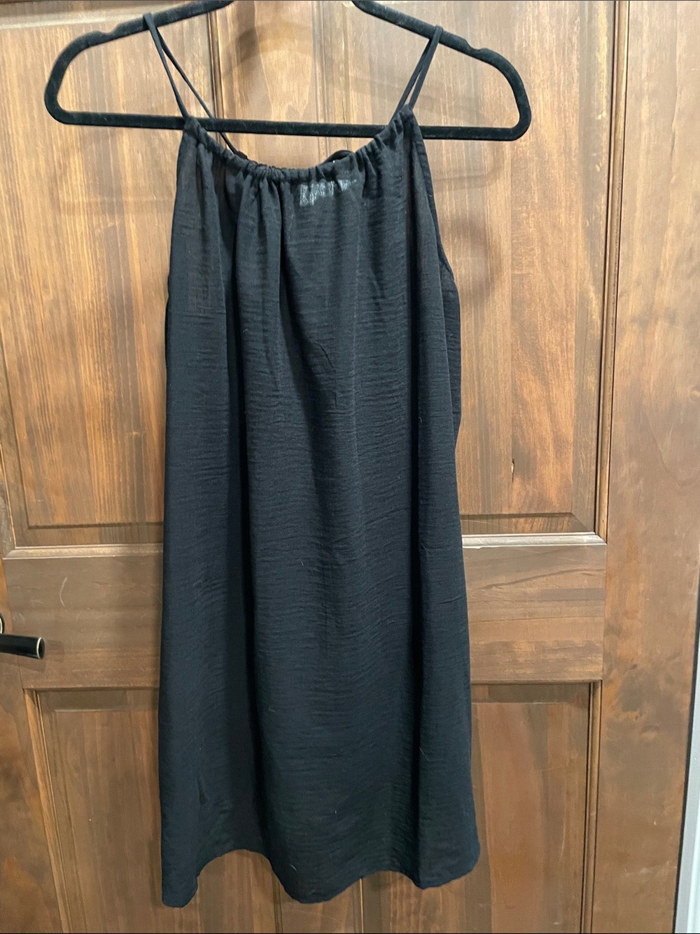 Double Zero Black Spaghetti Strap Midi Dress